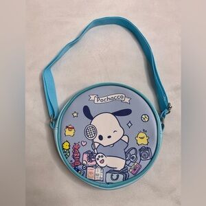 Girls Sanrio pochacco shoulder bag adjustable strap round crossbody sporty